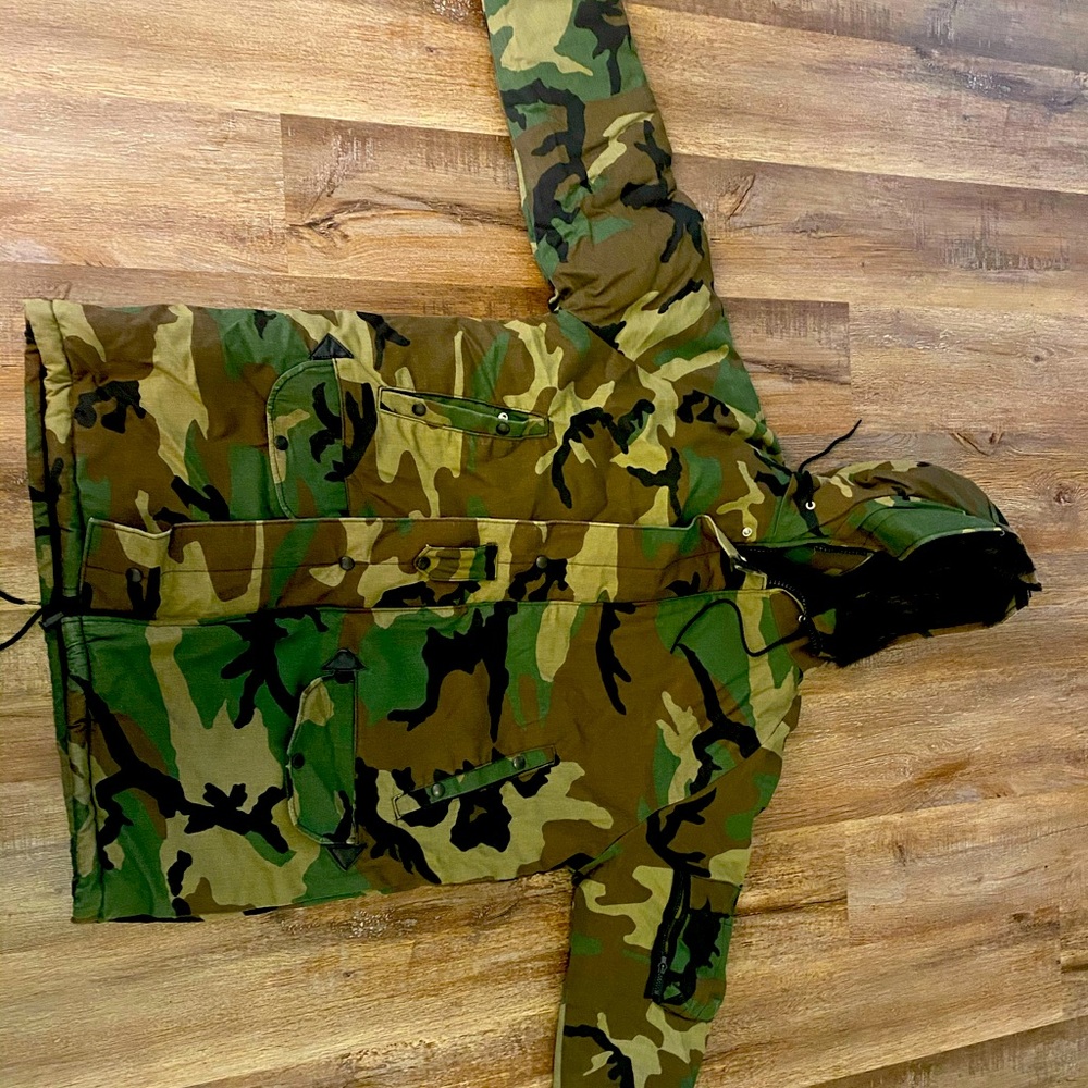 Large Woodland Camo insulated Parka